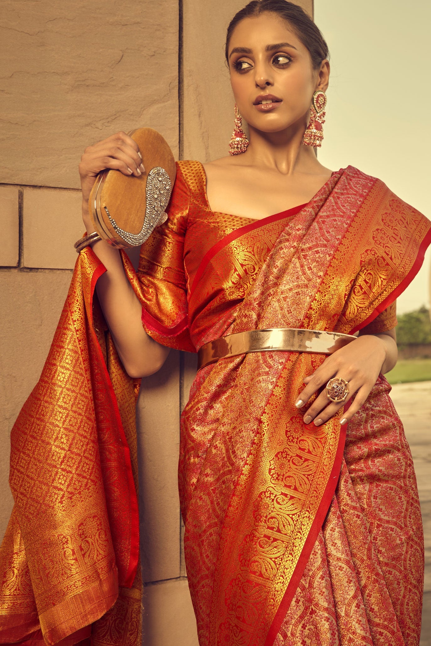 Multicolor Banarasi Silk Saree-ZB130619_2