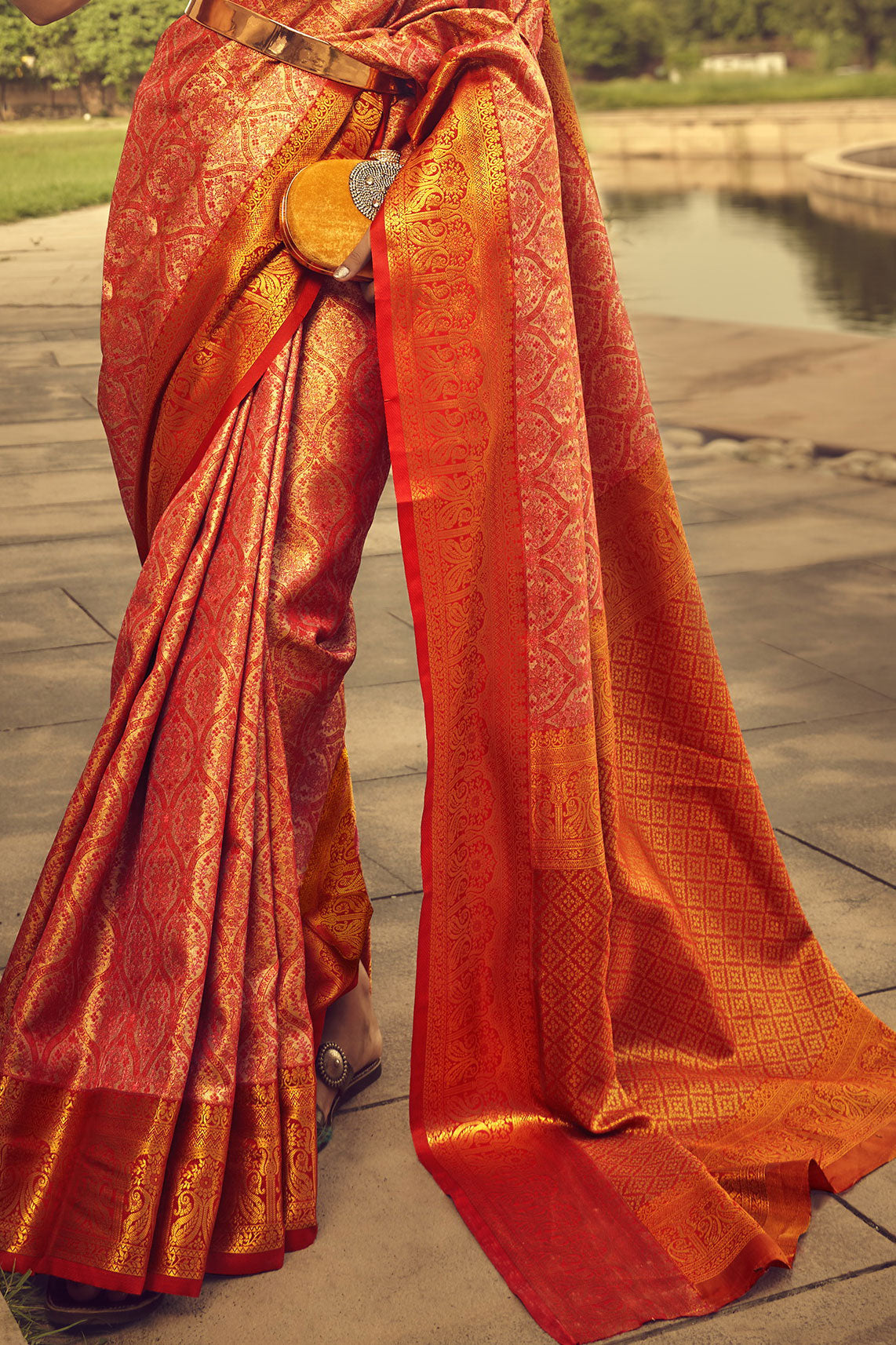 Multicolor Banarasi Silk Saree-ZB130619_4