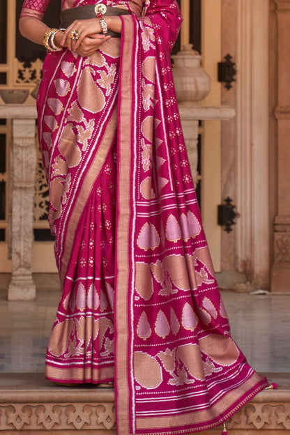 Pink Banarasi Silk Saree-ZB130840_3