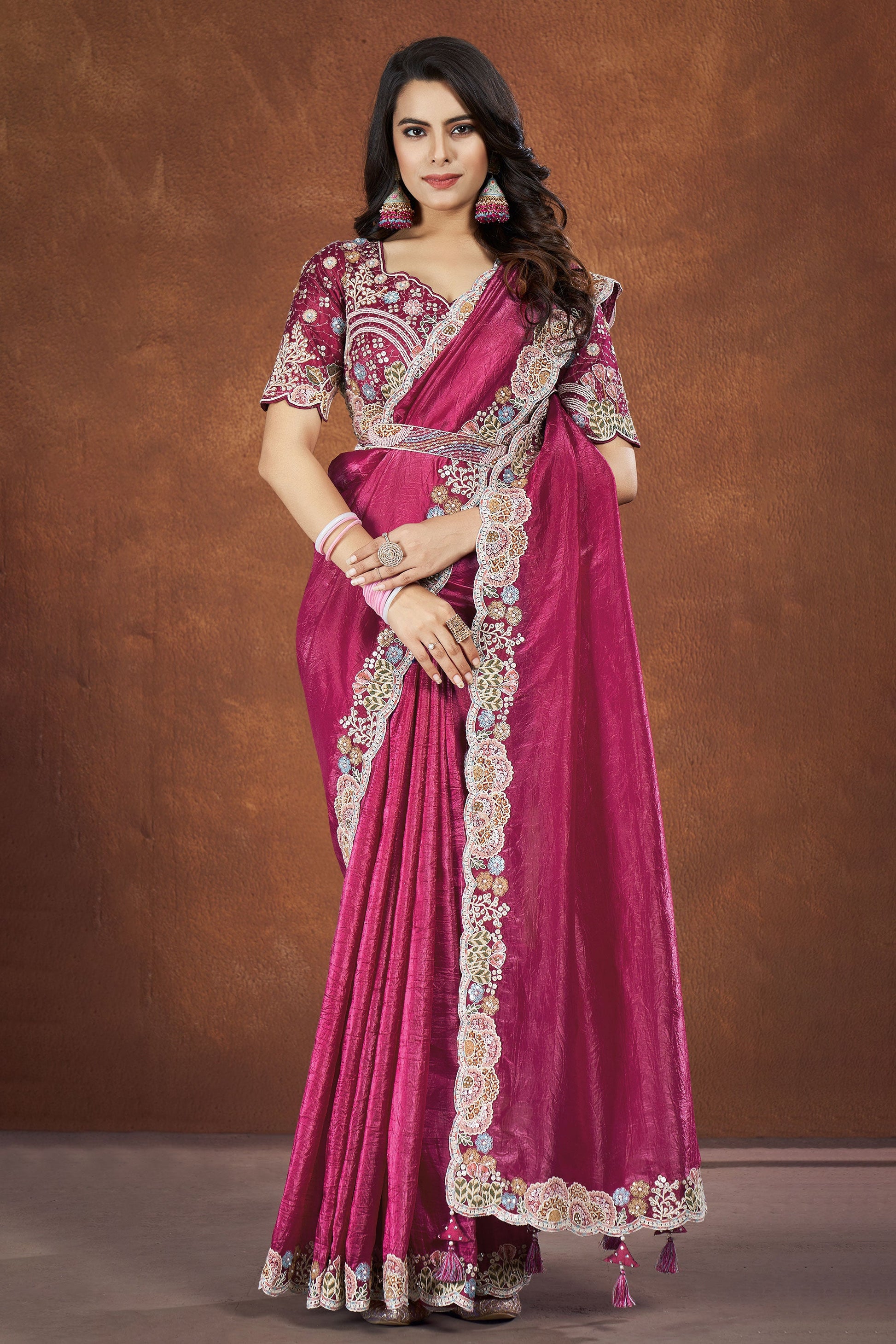 Pink Crush Silk Designer Saree-ZB130755_3