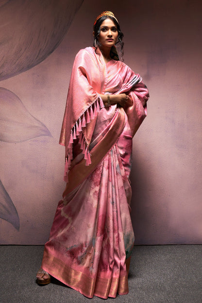 Pink Printed Silk Saree-ZB130718_3