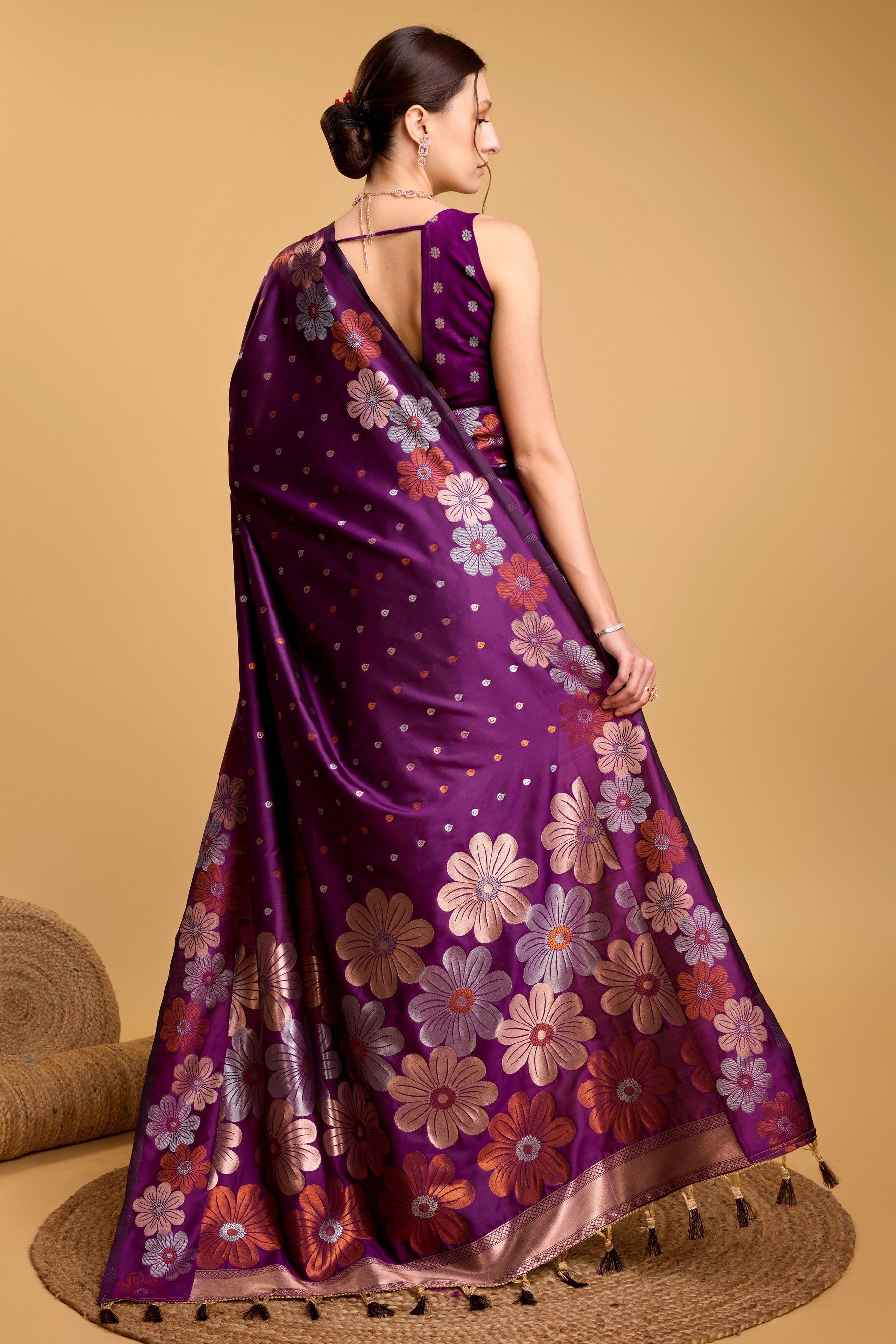 Purple Woven Silk Saree-ZB130508_3