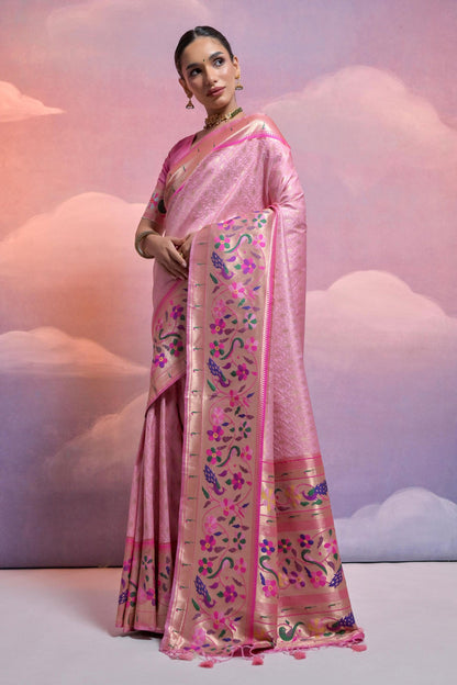 Pink Paithani Silk Saree-ZB130277-3