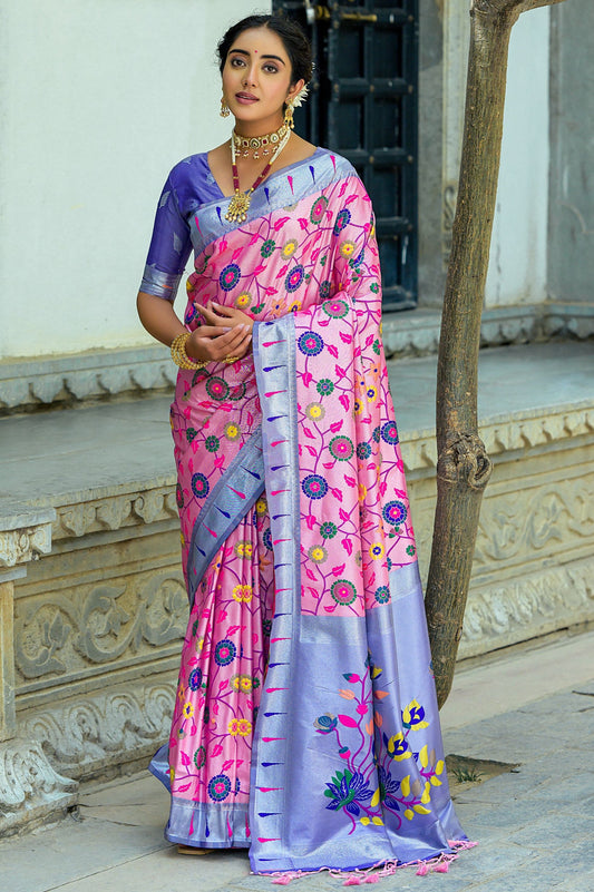 Pink Paithani Silk Saree-ZB130490_1