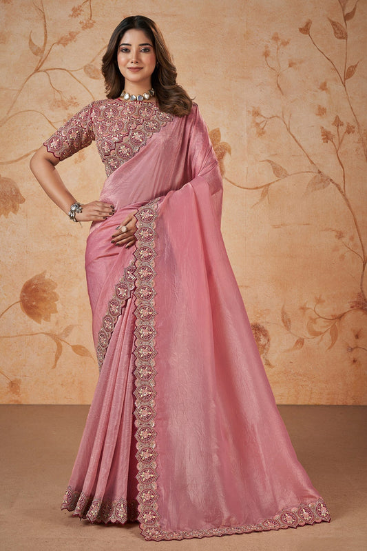 Pink Designer Silk Saree-ZB140012_1